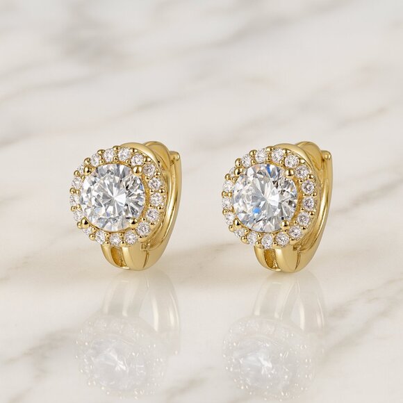 “Juliette” petite demi hoops - Picture 1 of 1